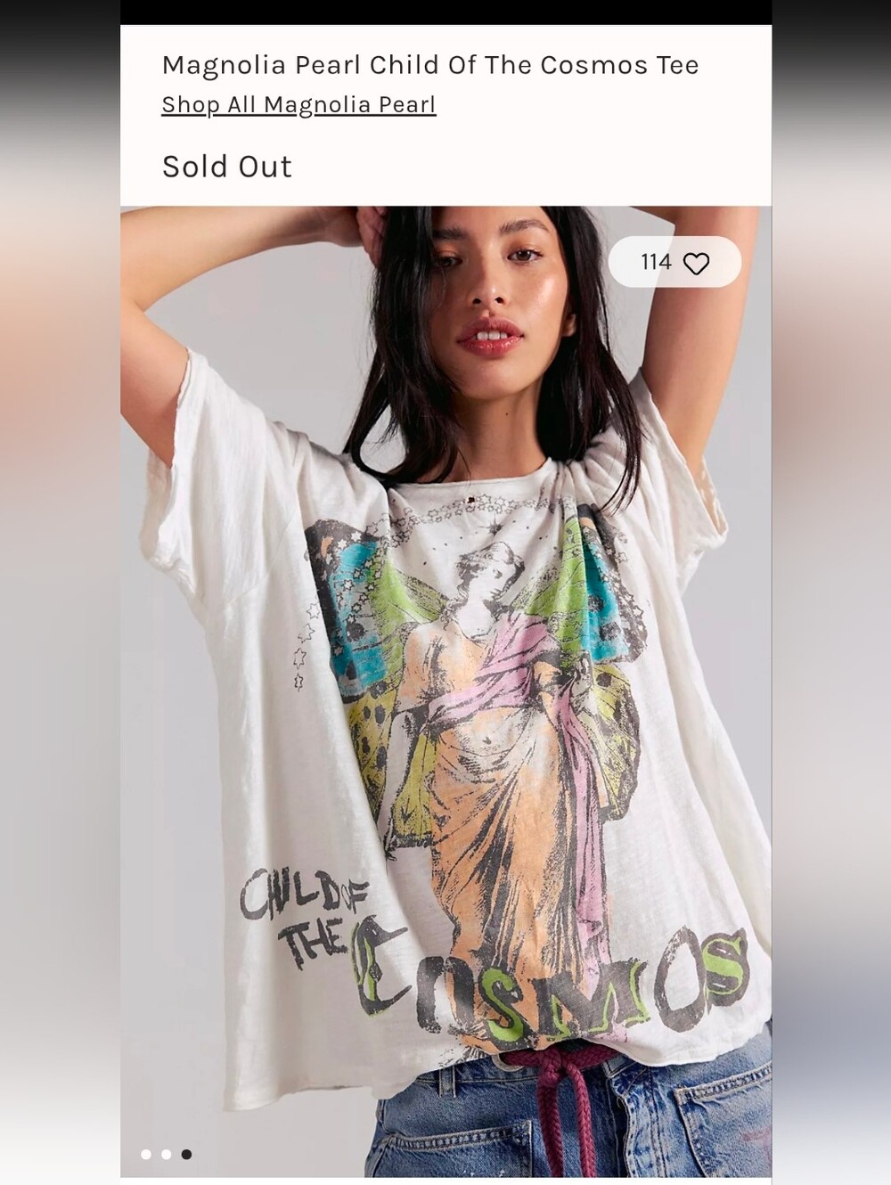Magnolia Pearl "Child of Cosmos" Tee in the "True" (off-white) colorway.